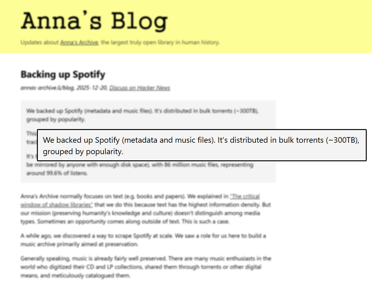 불법 음원 단체, 스포티파이 음원 300TB 수집 후 토렌트로 유포 | 케이벤치 주요뉴스