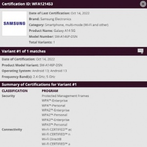 Will the low-cost 5G smartphone “Galaxy A14 5G” be unveiled this year in 2023?  Wi-Fi authentication passed