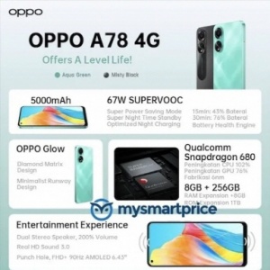 Leaked Marketing Images of OPPO A78 4G Reveals Key Specifications