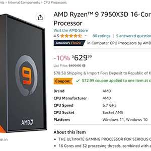 Get a 17% Discount on AMD Ryzen 9 7950X3D at Amazon and Newegg: Market Analysis