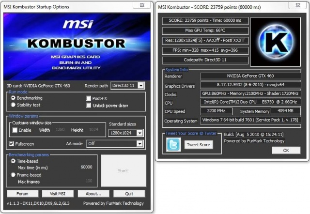 MSI Kombustor 4.1.27 download the new for apple