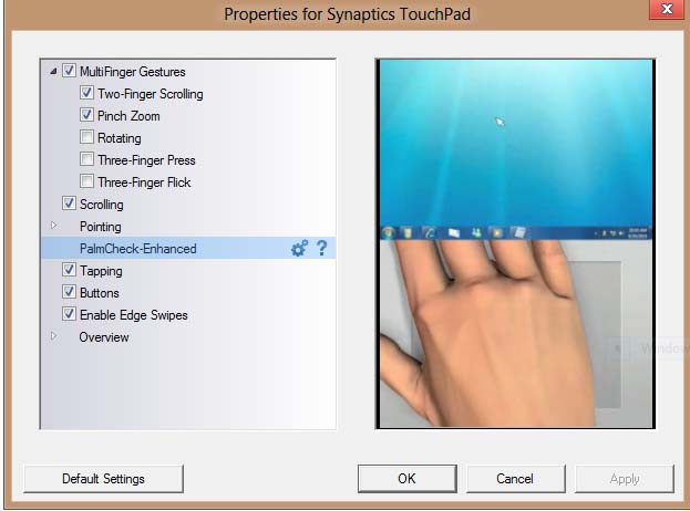 Как установить synaptics touchpad на виндовс 7