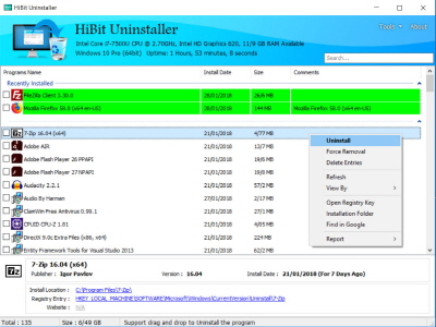 HiBit Uninstaller 3.1.40 instaling