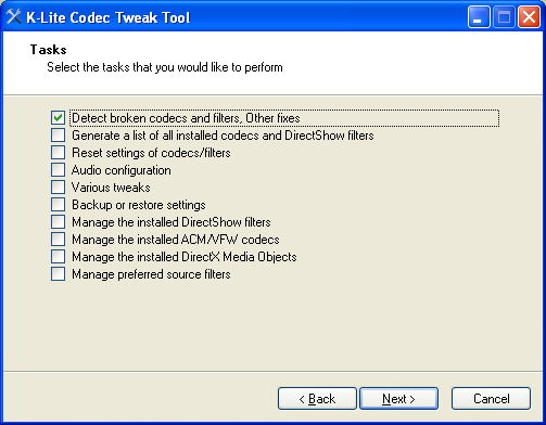 K-Lite Codec Tweak Tool v6.6.6 (코덱/필터 관리/삭제)